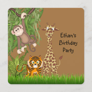 Safari Birthday Party Einladung