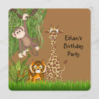 Safari Birthday Party Einladung