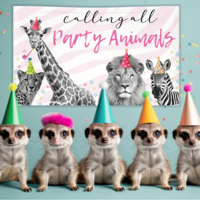 Safari Birthday rufen alle Tiere an Banner (Von Creator hochgeladen)