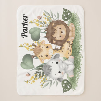 Safari Blanket - Individuelle Jungle-Babydecke Sherpadecke