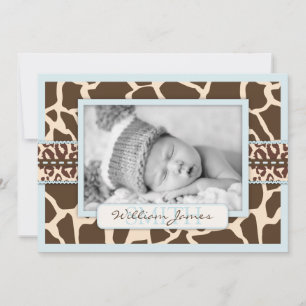 Safari Boy Announcement Card Ankündigung
