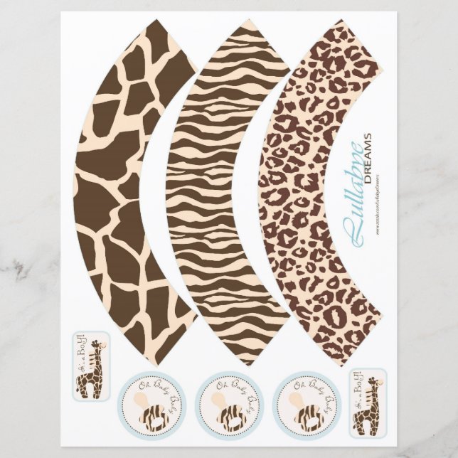 Safari Boy Cupcake Wrappers (Vorderseite)
