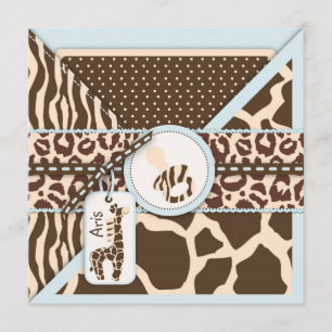 Safari Boy Einladung Square_Taufen