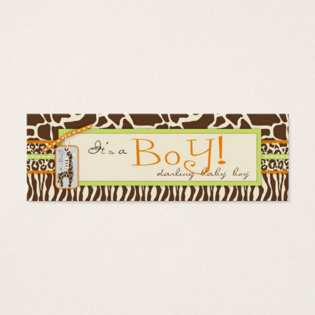 Safari Boy Green Skinny-Geschenkmarke (Vorderseite)