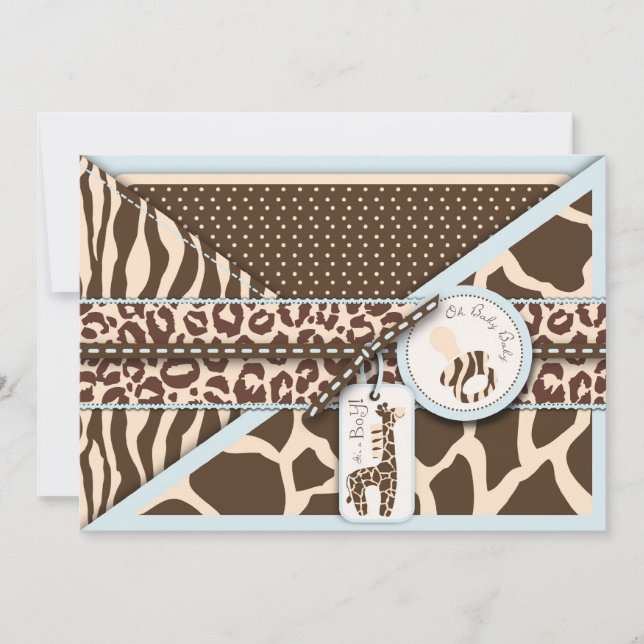 Safari Boy Invitation Card 2 (Devant)