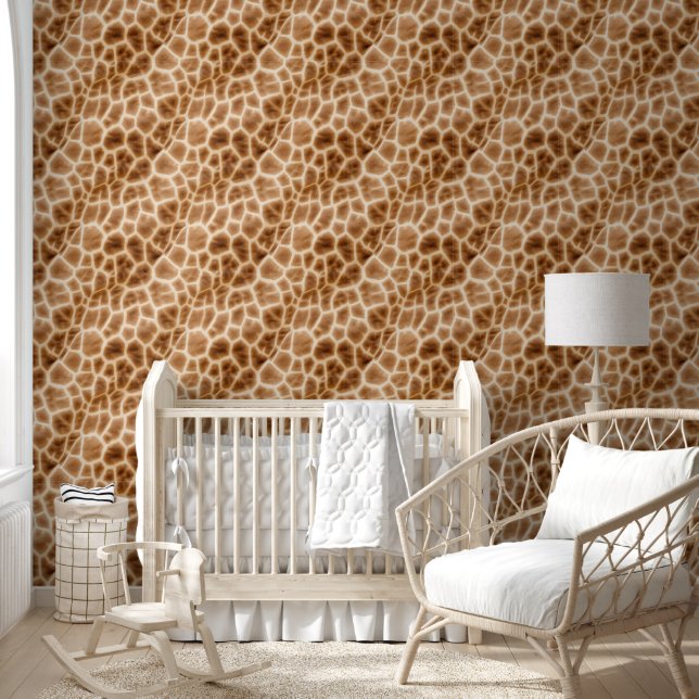 Safari Brown Cream Giraffe Tier Tapete (Kinder)