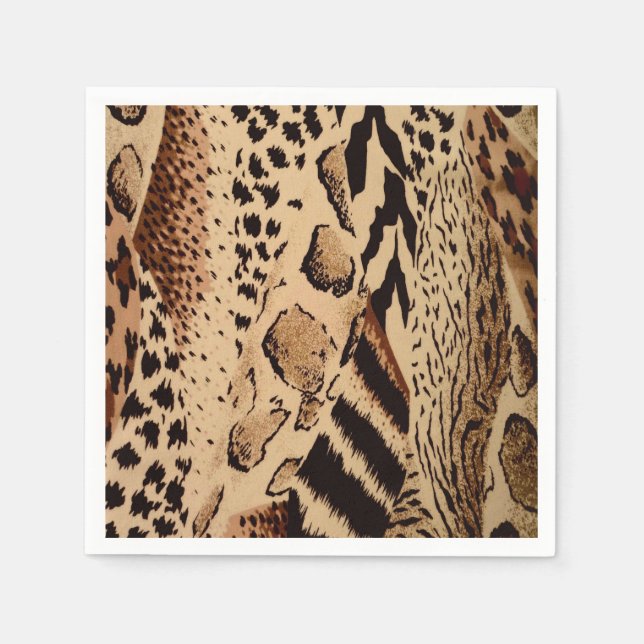 Safari Brown Serviette (Vorderseite)