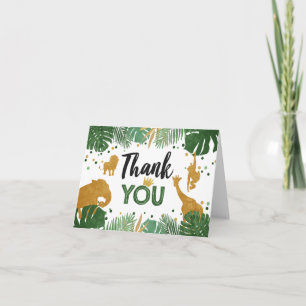 Safari Carte de remerciements Wild one Zoo Jungle 