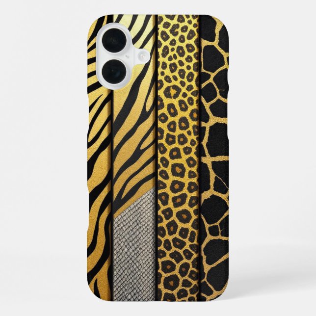 Safari Chic iPhone 16 Plus Hülle (Rückseite)