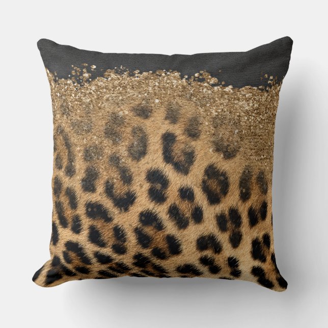 Safari Chic: Tierhaut Textur Kissen Kissen (Vorderseite)