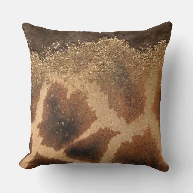 Safari Chic: Tierhaut Textur Kissen Kissen (Vorderseite)