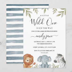 Safari Cute Animaux Baby shower Invitation