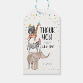 Safari danke für Jungle Zoo Party Animals Geschenkanhänger