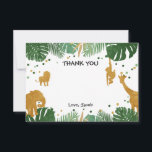 Safari danken Ihnen, wilde Tiere Zoo-Dschungel zu Dankeskarte<br><div class="desc">Eine schöne Weise,  Ihren Gästen zu danken! Safarithema.</div>