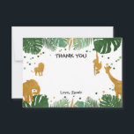 Safari danken Ihnen, wilde Tiere Zoo-Dschungel zu Dankeskarte<br><div class="desc">Eine schöne Weise,  Ihren Gästen zu danken! Safarithema.</div>