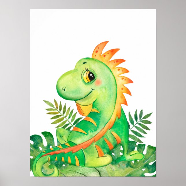 Safari Dans La Jungle Baby Iguana Poster (Devant)