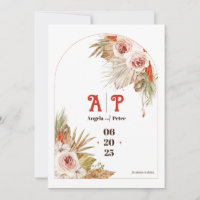 Safari Desert Boho Blume Hochzeit Einladung