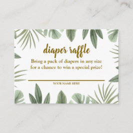 Safari Diaper Raffle Begleitkarte
