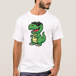 Safari-Dinosaurier mit Coolen Shades T-Shirt