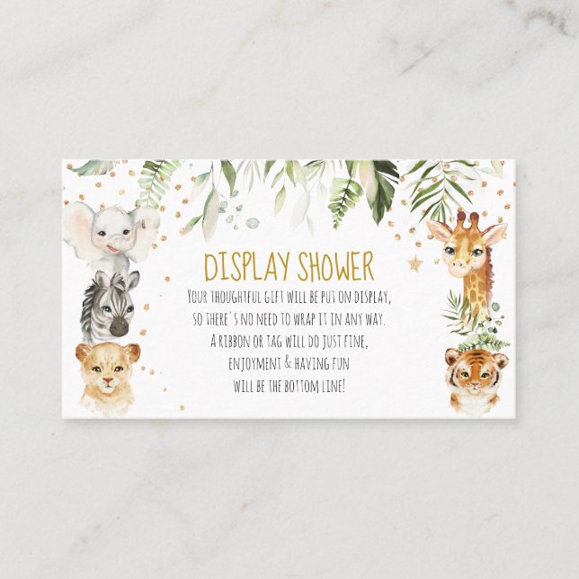 Safari Display Showcard Platzkarte (Vorderseite)