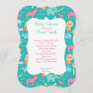 Safari-Druck-Babyparty Einladung