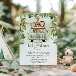 Safari-Dschungel-Baby-Shower-Einladung Einladung