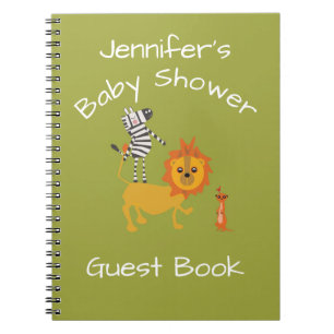 Safari-Dschungel-Babyparty-Gast-Buch Notizblock