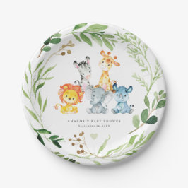 Safari-Dschungel-Tiere Baby Shower Papierplatten Pappteller