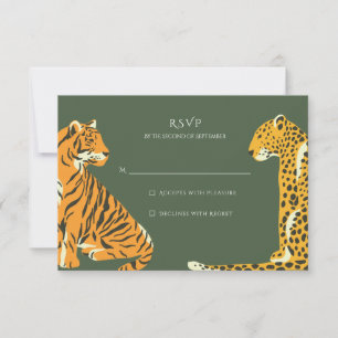 Safari-Dschungel-Tierhochzeit UAWG RSVP Karte
