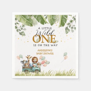 Safari eine kleine Wild One Baby Dusche Serviette