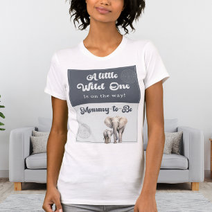 Safari-Elefanten-Mama-Expecting-Baby-Shower-Shirt T-Shirt