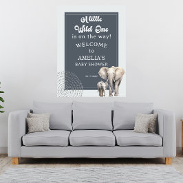 Safari Elephant Baby Dusche Willkommenspender Poster