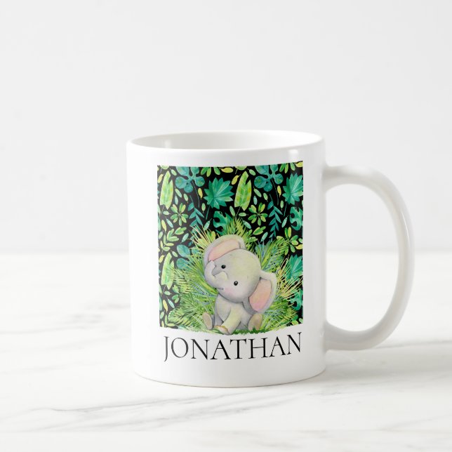 Safari Elephant Boy Coffee Mug (Droite)