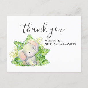 Safari Elephant Carte de remerciements
