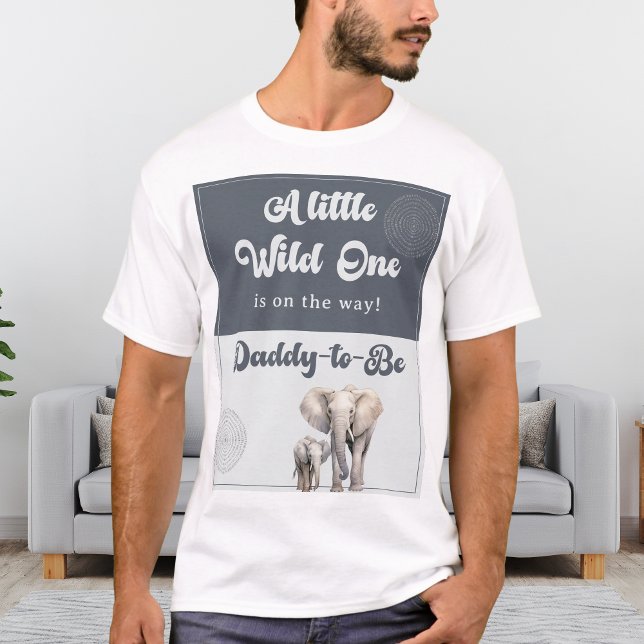 Safari Elephant Daddy-to-Be Baby Shower Shirt (Von Creator hochgeladen)
