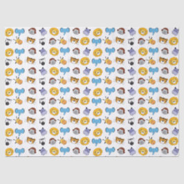 Safari-Feier: Süße Tier Illustration Wrapp Seidenpapier