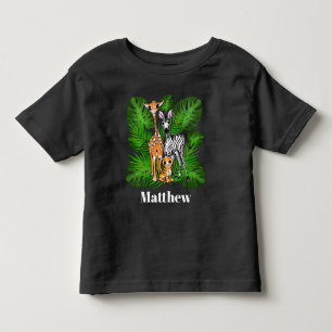 Safari-Freunde - Giraffe, Zebra, Tiger, Dschungelt Kleinkind T-shirt