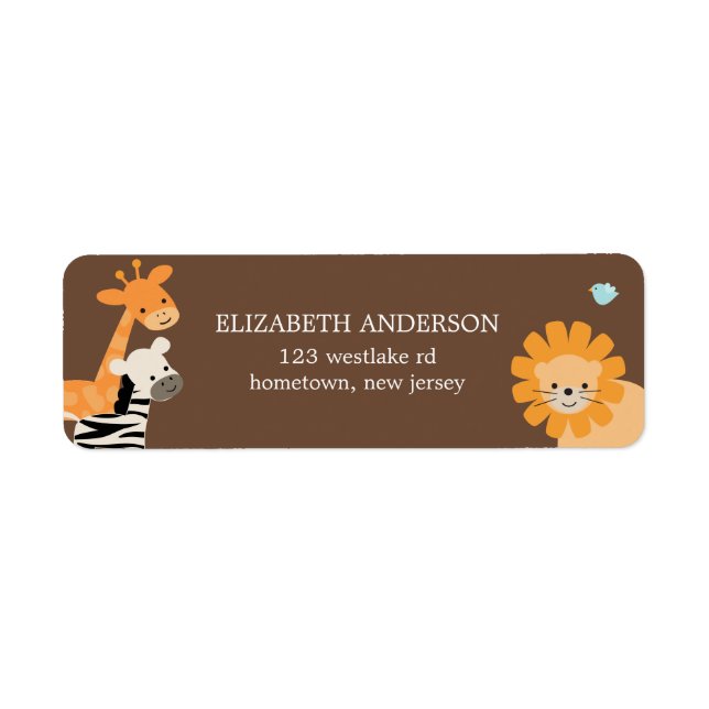 Safari Friends Address Labels (Vorne)