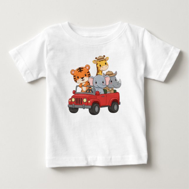 Safari Friends Adventure Baby T-shirt (Vorderseite)