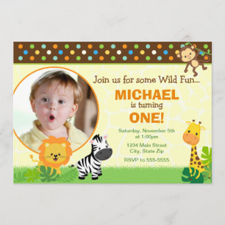 Safari Geburtstag Einladung Jungle Safari Boy