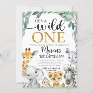 Safari Geburtstag Einladung Wild One Einladung