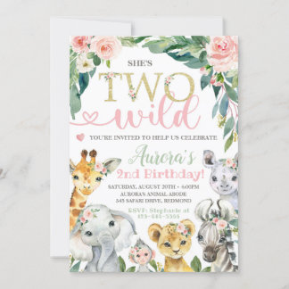 Safari Geburtstag Einladung zwei wilde Einladung