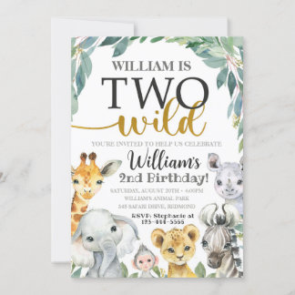 Safari Geburtstag Einladung zwei wilde Einladung