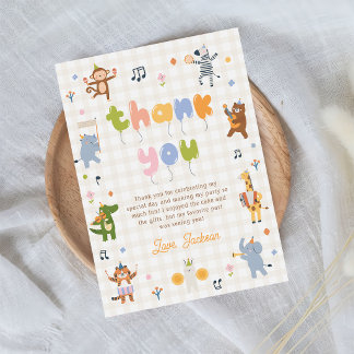 Safari-Geburtstag für alle Party-Tiere Dankeskarte