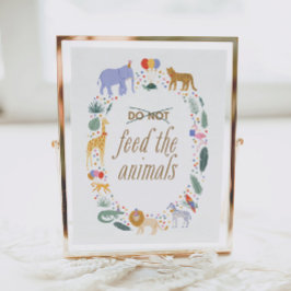 Safari Geburtstagsparty Füttre das Tierzeichen nic Poster