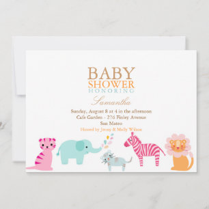 Safari Gender Neutral Baby Shower Einladung