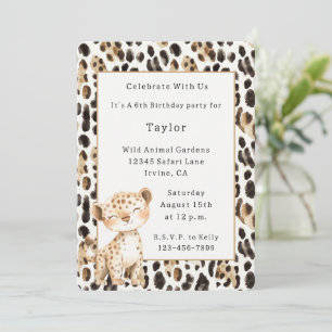 Safari Gepard Geburtstag Einladung