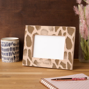 Safari Giraffe Animal Print Geätzte Rahmen