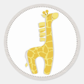 Safari Giraffe Baby Dusche Runder Aufkleber