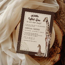 Safari Giraffe Neutral Baby Dusche
